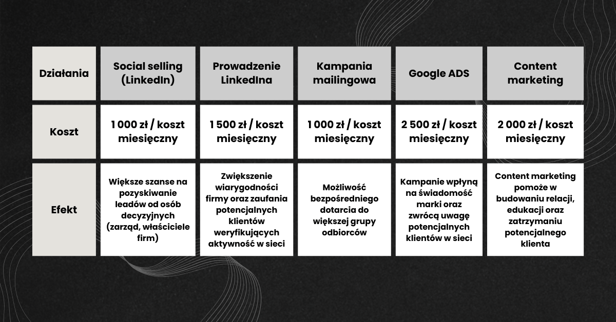 budżet marketingowy 100 000 zł